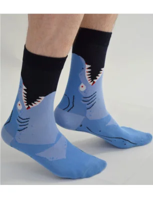 Chaussettes-les-petits-caprices-Grand-requin-bleu-profil