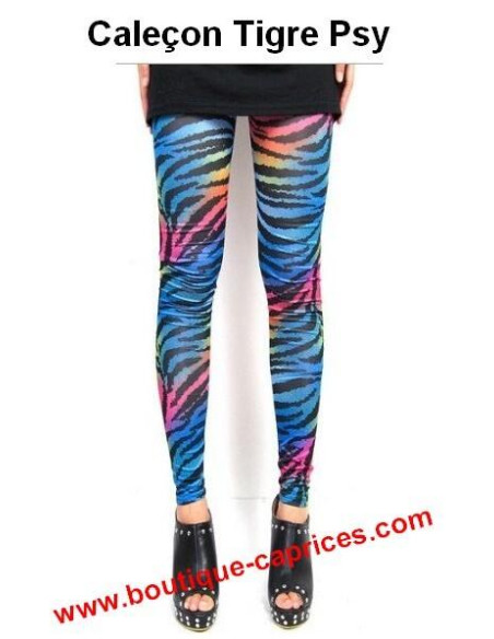 Caleçon Tigre Psychédélique Bleu