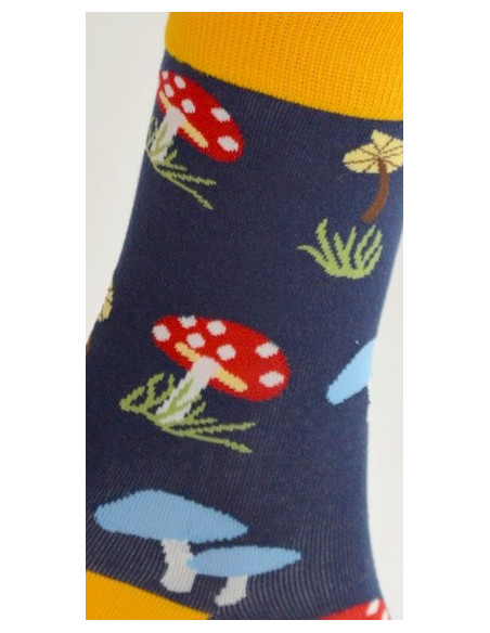 Chaussettes-les-petits-caprices-les-champignons-détail