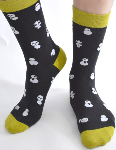 Chaussettes-les-petits-caprices-baby-pandas-mangas-face-avant