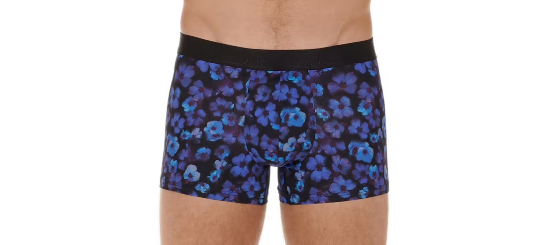 Boxer-hom-will-microfibre-imprimé-bleuet