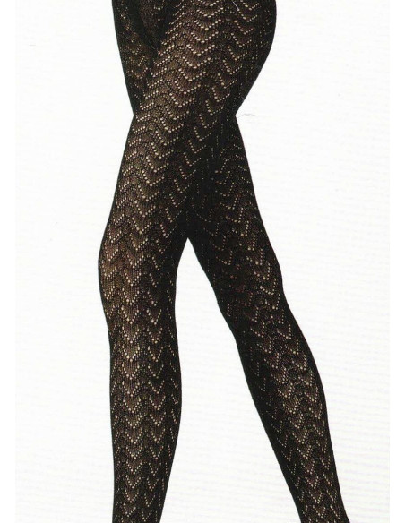 Collant-Pierre-Mantoux-Chevron-ajouré-noire-détail