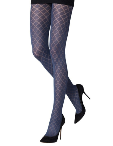 collant-hiver-emilio-cavallini-effet-losange-opaque-bleu-classique