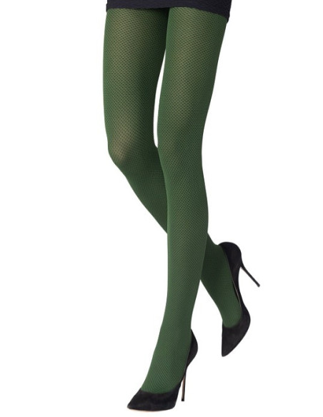 collant-hiver-emilio-cavallini-effet-optique-grain-de-riz-vert-noir