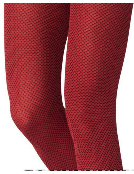 collant-hiver-emilio-cavallini-effet-optique-grain-de-riz-rouge-noir-détail
