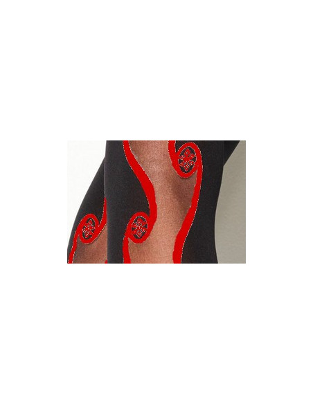 Collant-Girardi-opaque-trompe-l-oeil-folie-d-amour-détail-noir-rouge
