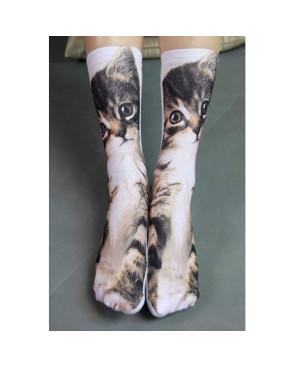 Chaussettes imprimées petit Chaton