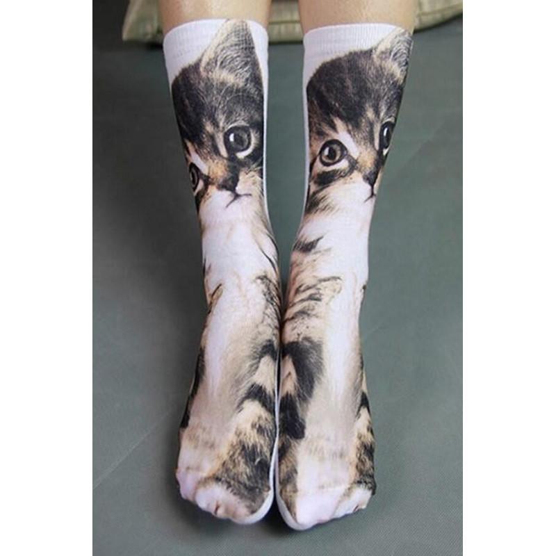 Chaussettes imprimées petit Chaton