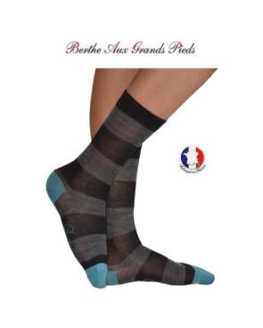  Chaussettes Berthe aux grands pieds Homme rayures jean