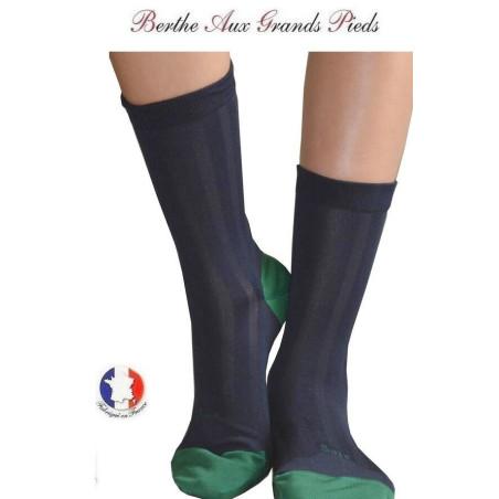 chaussettes Berthe aux grands pieds Soie rayures classiques