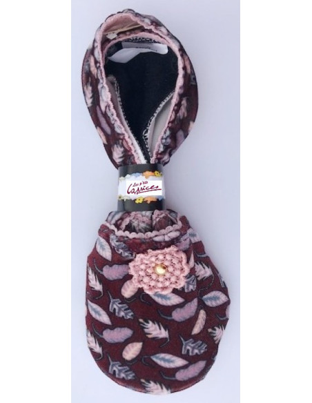 chausson-coréen-polaire-lpc-tiny-forest-bordeaux