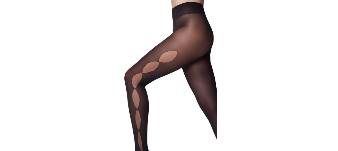 Collant-Le-Bourget-Arlequin-trompe-l-oeil-noir-13F9-détail