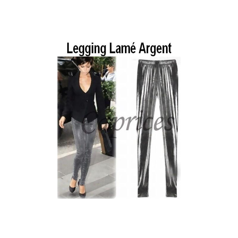 Legging Lamé Argent 