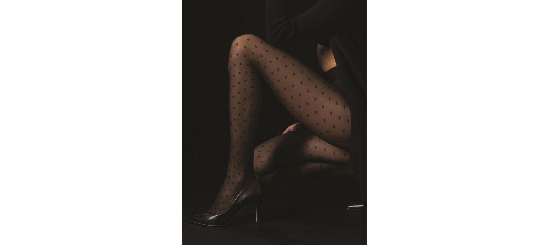 Collant-san-giacomo-newport-plumetis-noir-détail