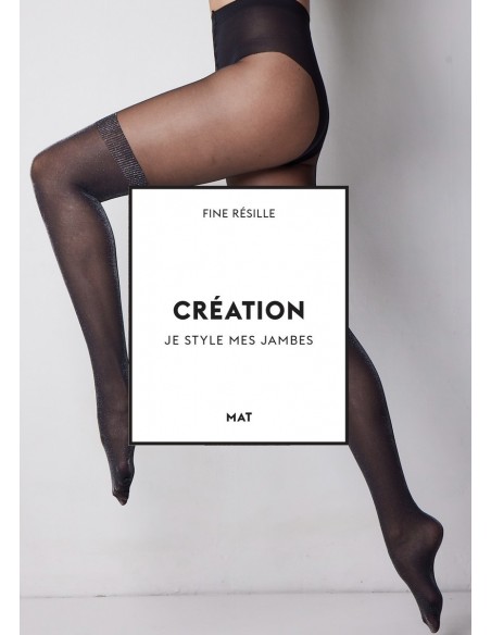 Collant-Le-bourget-effet-cuissarde-revers-lurex-13H3-pochette