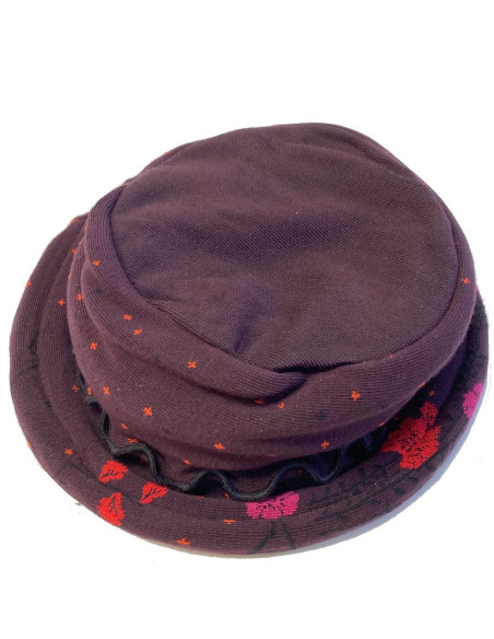 Coffret-best-of-Berthe-aux-grands-pieds-chapeau-echarpes-Bouquet-fleuri-bordeaux-chapeau