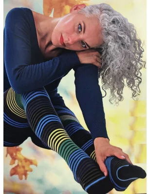 Pantalon yoga femme en laine et soie