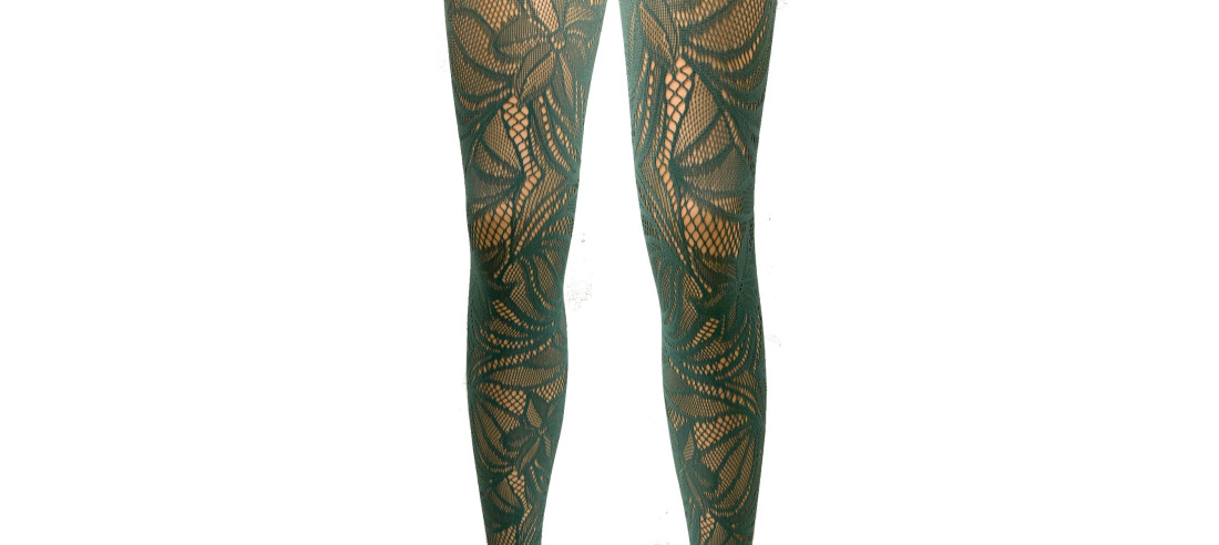 Collant-trasparenze-dentelle-il-cairo-VERT-détail