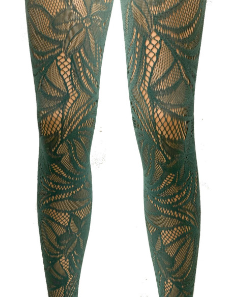 Collant-trasparenze-dentelle-il-cairo-VERT-détail