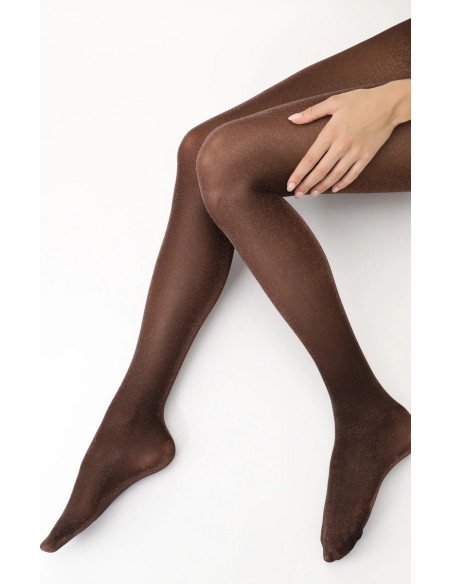 Collant-Oroblu-Diamond-Lurex-cuivre-assis