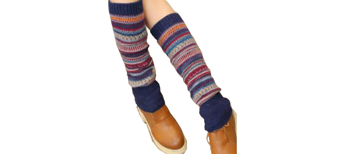 Guêtres-laine-acrylique-norvégienne-tendance-bleu