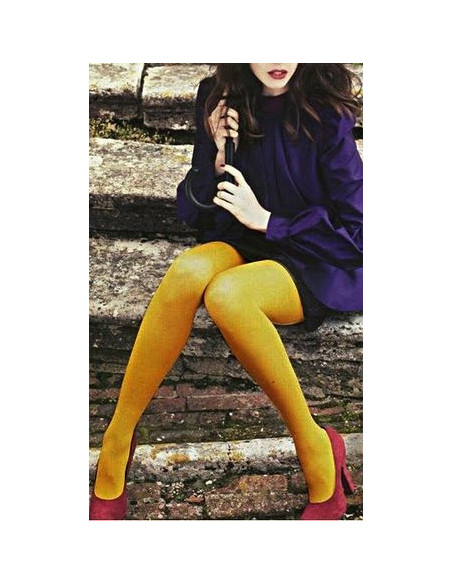 Collant tendance opaque Ocre Microfibre