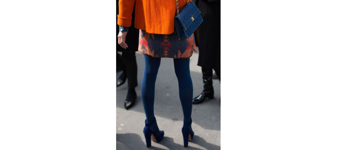 Collant microfibre 60 Opaque Bleu Jeans