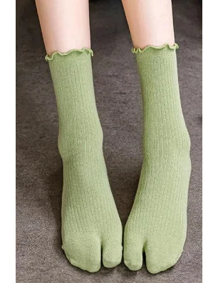 chaussettes-Tabis-Coton-cotes-non-comprimanes-vertes-claires