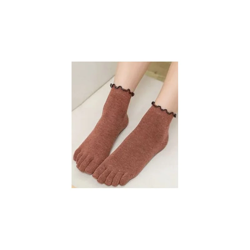 chaussette-5-doigts-LEs-petits-caprices-coton-sans-compression-rouile