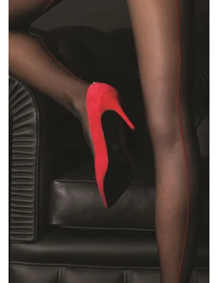 Collant-Brigitte-couture-voile-fin-noir-couture-rouge-détail-dos