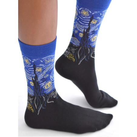 Chaussettes-les-petits-caprices-art-museum-la-nuit-de-vincent-Van-Gogh-profil