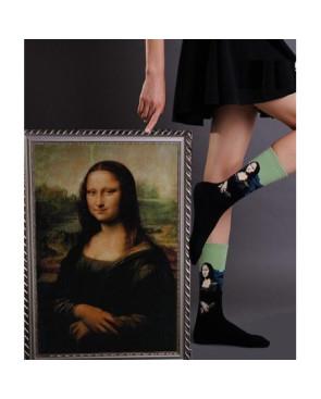 Chaussettes d'artiste La Joconde d'après leonard de Vinci