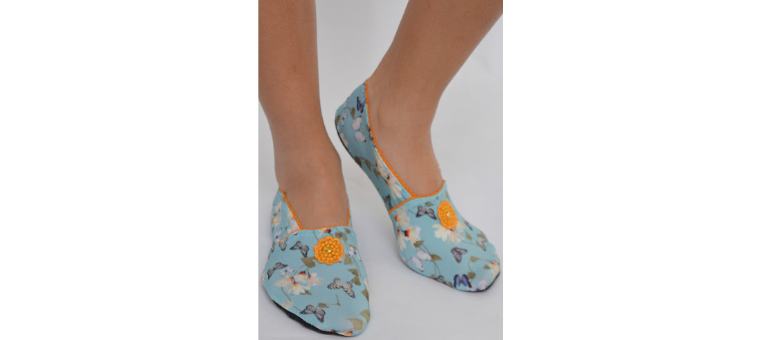Chaussons-light-imprimé-les-petits-caprices-P'Tiyon-yellow