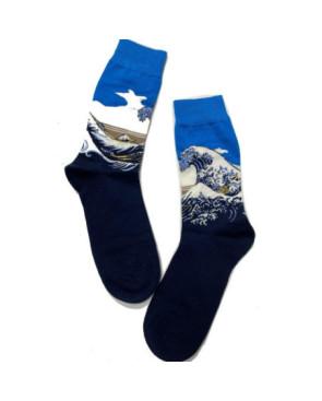 Chaussettes coton vague Hokusai