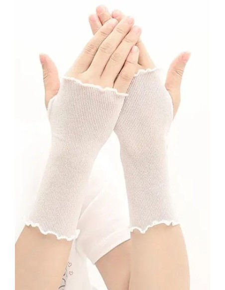 Mitaines-légères-maille-strassées -Les-petits-caprices-blanc