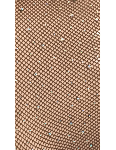 COLLANT-résille-marron-pierre-jolis-strass, maille-résille