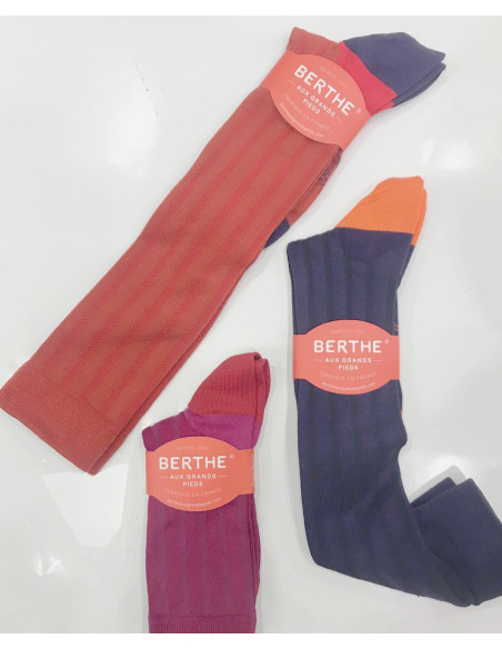 Mi-bas-en-soie-Berthe-aux-grands-pieds-tendance--BAMBS1-assortiment-fushia-violet-brique