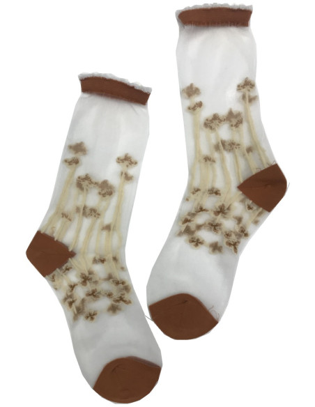 chaussettes-cristal--transparente-coton-LPC-cognac