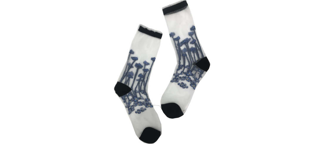 chaussettes-cristal--transparente-coton-LPC-Bleuets