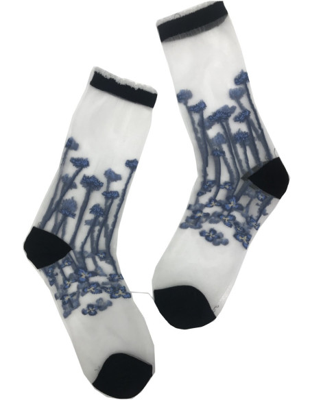 chaussettes-cristal--transparente-coton-LPC-Bleuets