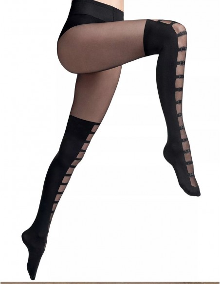 Collant-Le-Bourget-12B8--effet-cuissarde-sanglée-séduction-noir-profil