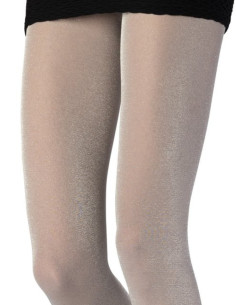 Collant-Emilio-Cavallini-lurex-argent-argenté-brillant 2