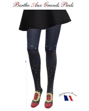 Collant chaud Berthe aux grands pieds Médaillon Plumetis