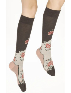 Mi-bas-berthe-aux-grands-pieds-laine-et-coton-fleurs-de-choco-en-vrai
