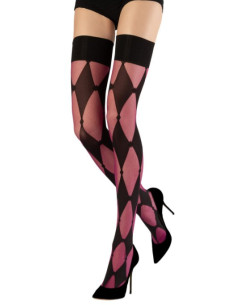 Jambières-lycra-losange-tendance-noir-et-blanc 2