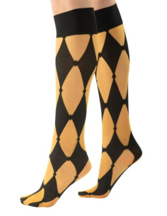 MI-BAS-lycra-losange-tendance-noir-et-jaune