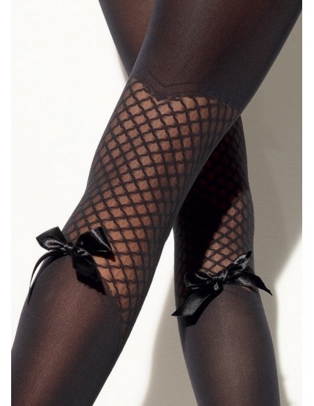 Collant-hiver-Girardi-genoveffa-noir-noeud-effet-résille-détail