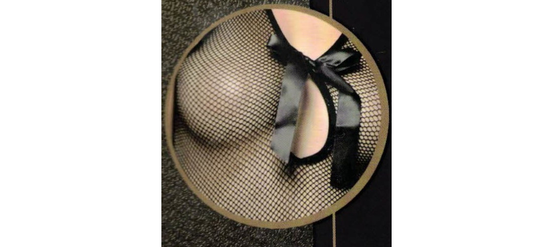 Collant combinaison intégral en maille fine resille ruban noir