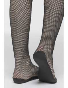 Collant-resille-de-danse-noir-détail-semelle-porté 2