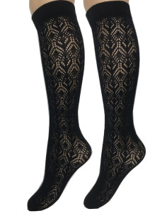 Mi bas Coton ajouré Voilà façon dentelle